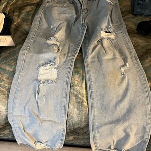 Risen- Distressed Light Blue  Jeans